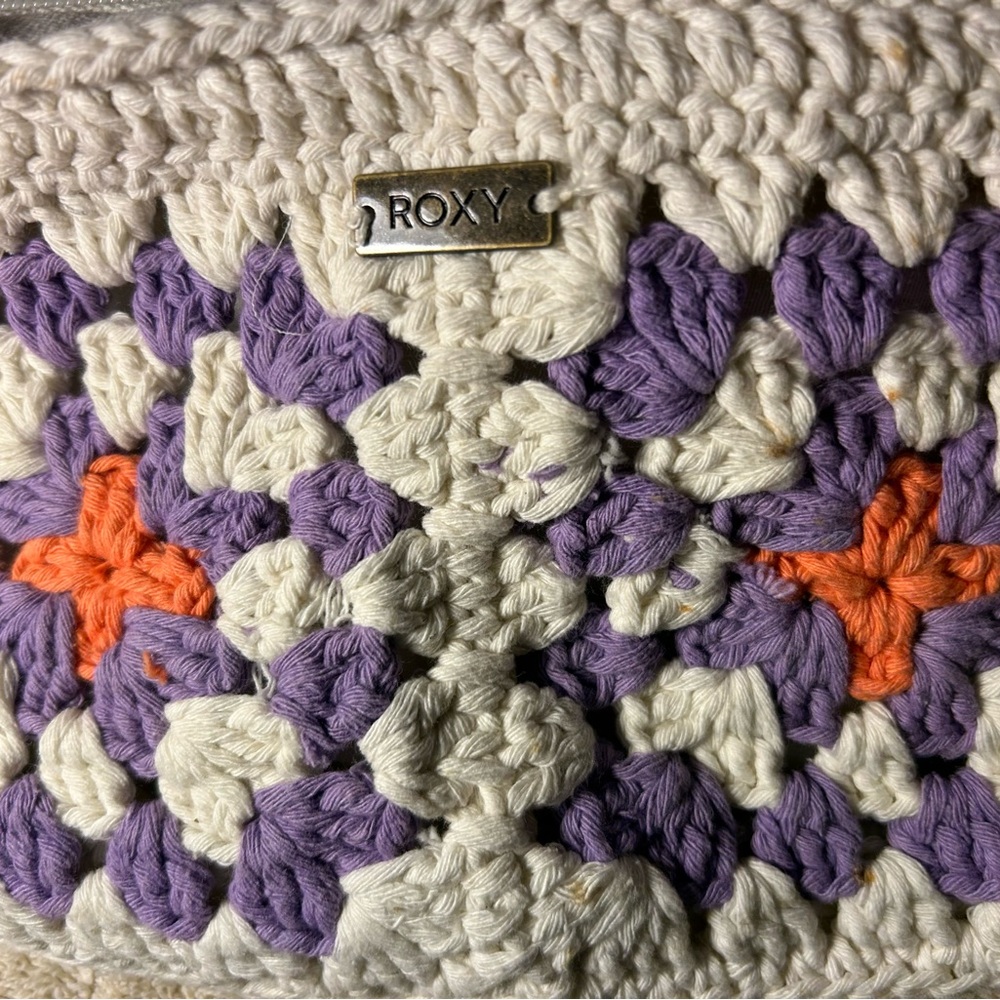 Roxy Cream and Purple Crossbody Bag - Picture 2 of 6